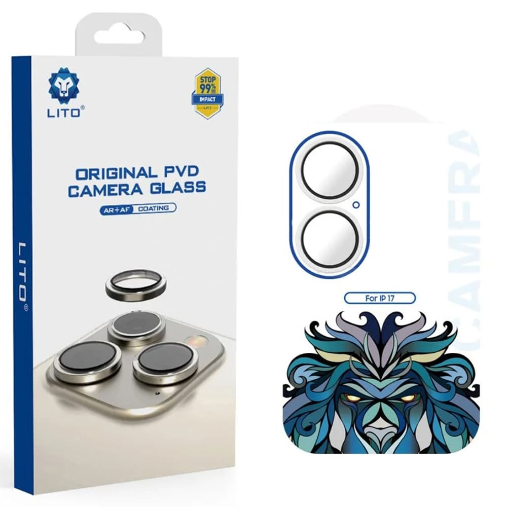 Lito Titanium AR sklo na fotoaparát iPhone 17 stříbrné - náhled 1