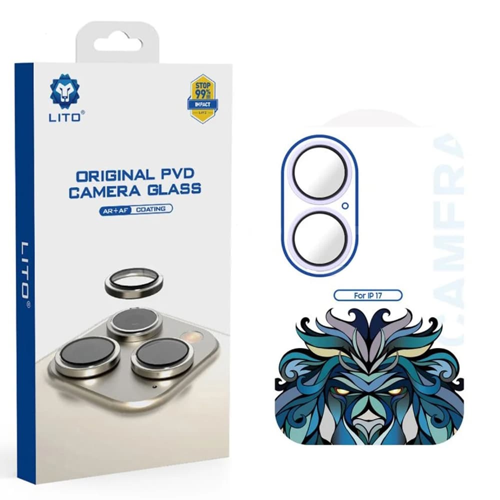 Lito Titanium AR sklo na fotoaparát iPhone 17 světle fialová - náhled 1
