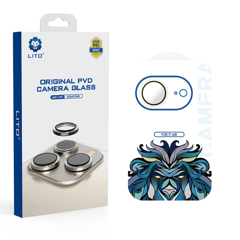 Lito Titanium AR sklo na fotoaparát iPhone 17 Air světle zlatá - náhled 1