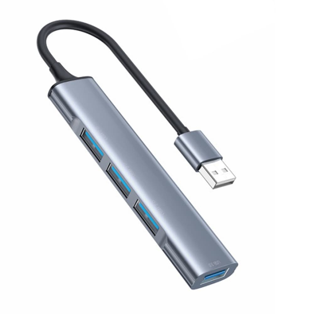 Yesido Docking Station 4v1 HB18 USB na 1x USB3.0 3x USB2.0 Plug&amp;Play 5Gbps šedá - náhled 1