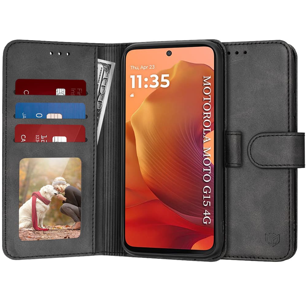 Pouzdro na telefon Techsuit Diary Book Motorola Moto G15 G15 Power černé - náhled 1