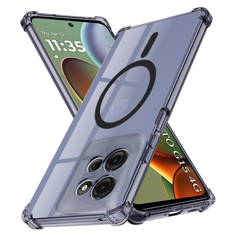 Techsuit Shockproof průhledný silikonový MagSafe pro Motorola Moto G15 G15 Power kouřově černý - náhled 1