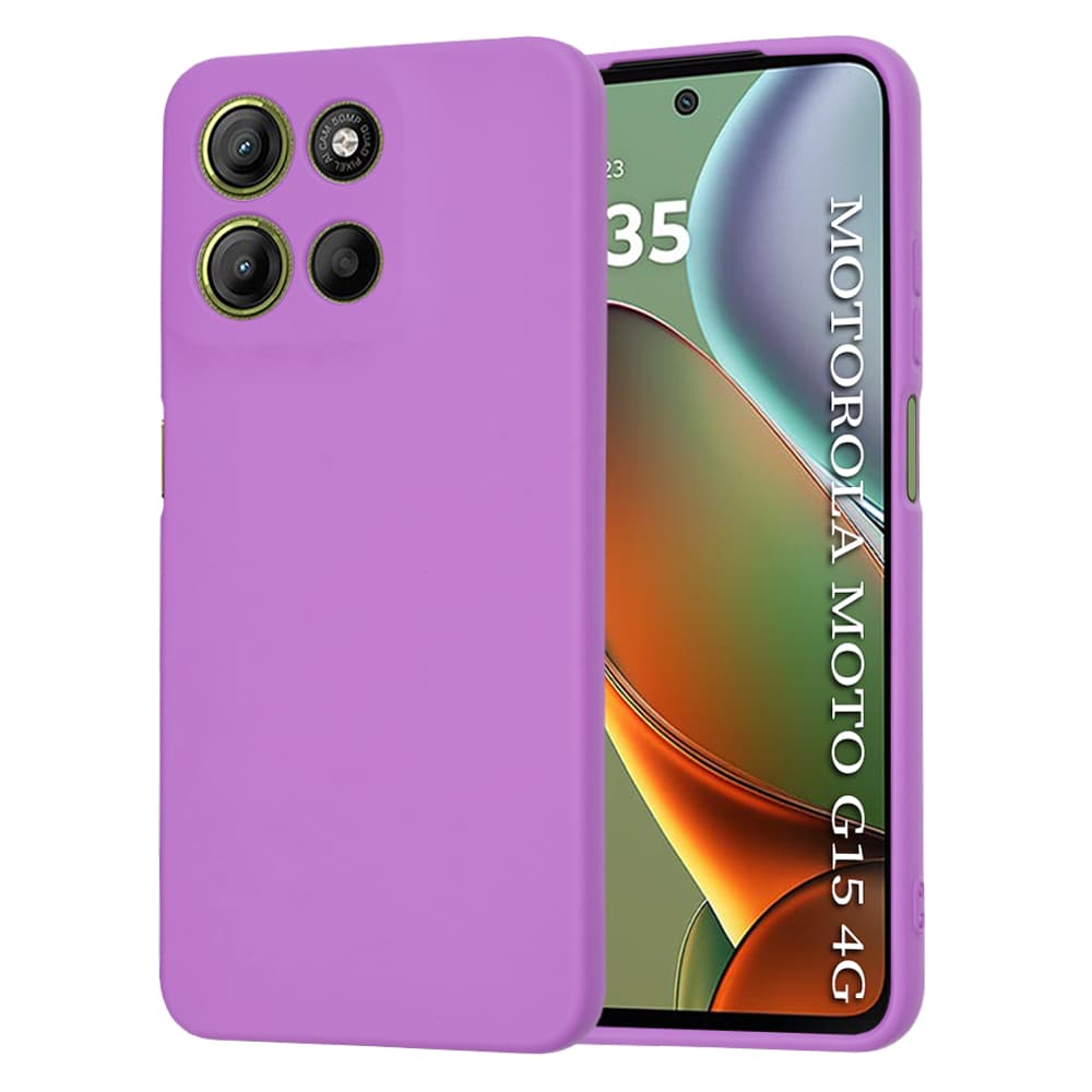 Techsuit SoftFlex pouzdro pro Motorola Moto G15 G15 Power fialové