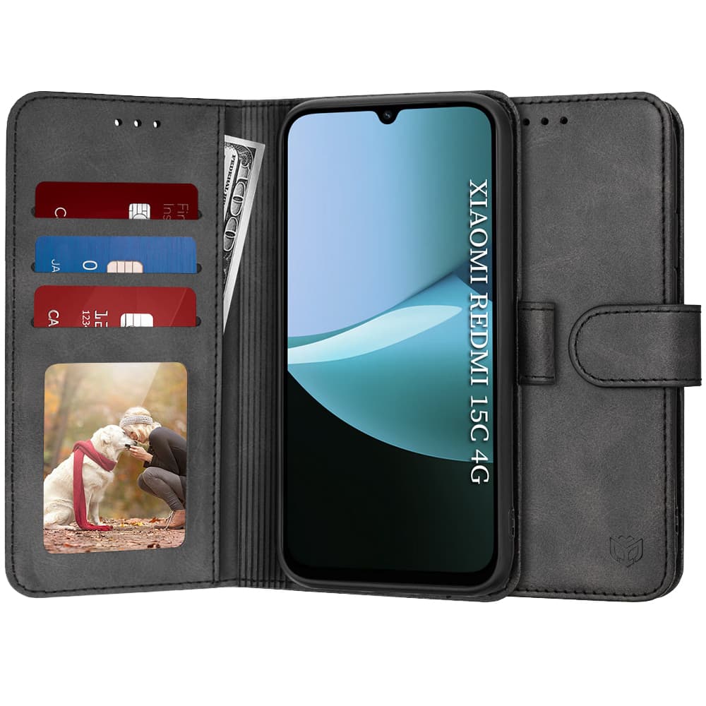 Techsuit pouzdro na deník Xiaomi Redmi 15C 4G 5G Poco C85 4G černé - náhled 1