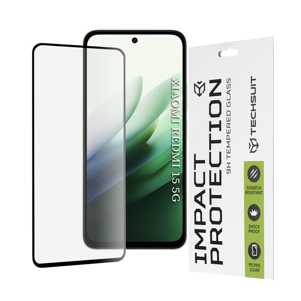 Ochranné sklo Techsuit 111D pro Xiaomi Redmi 15 4G/5G černé - náhled 1
