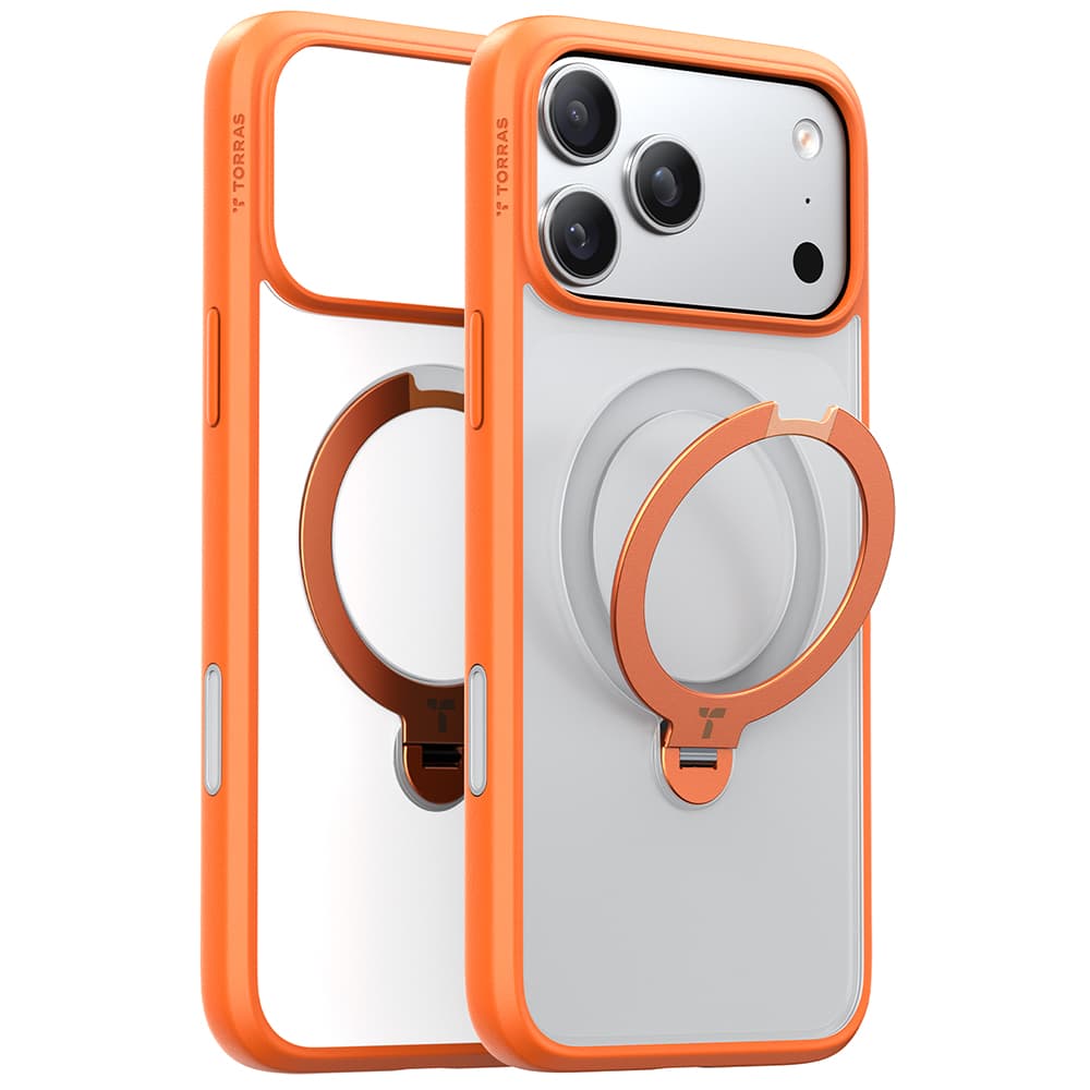 Torras Ostand Spin MagSafe Series pro iPhone 17 Pro oranžová - náhled 1