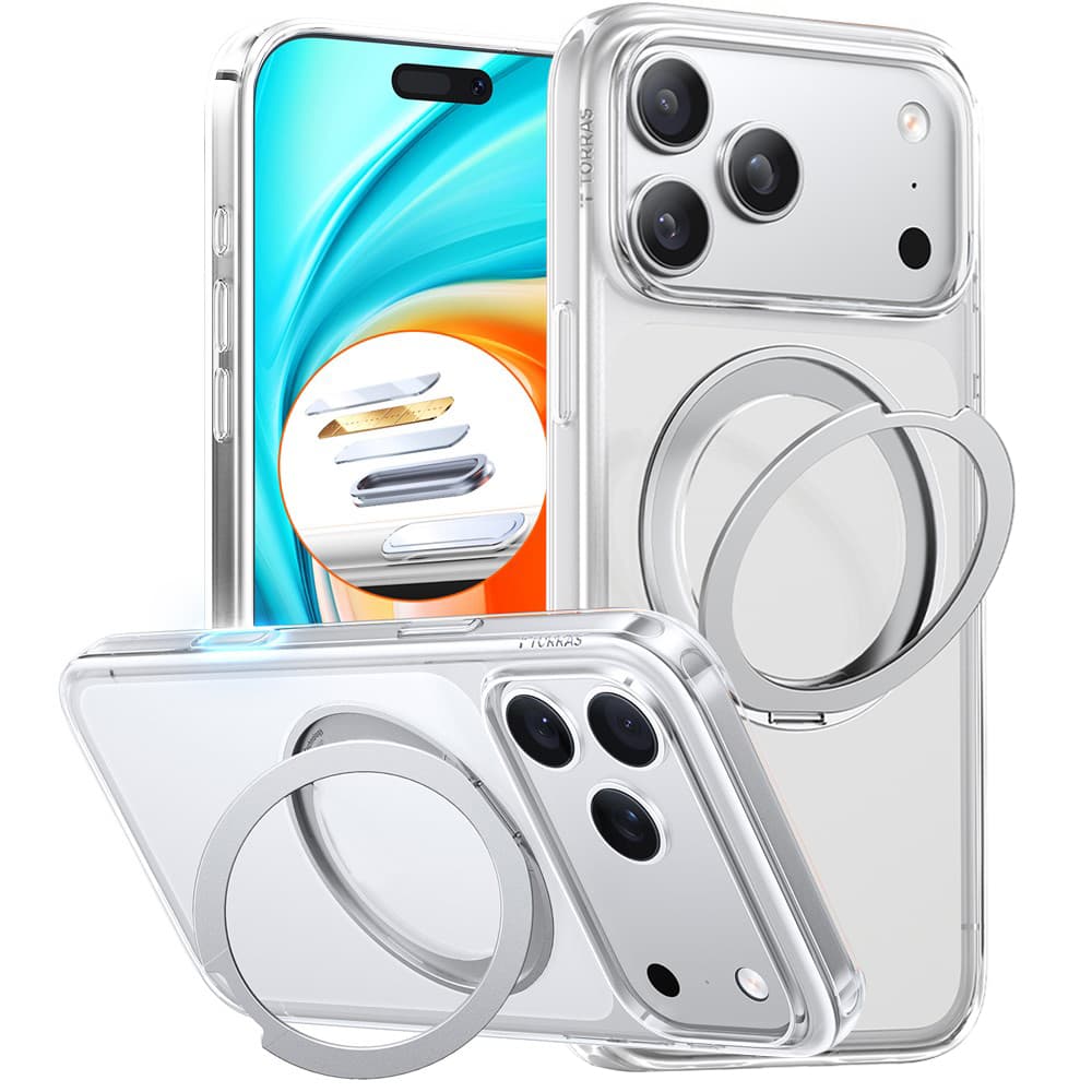 Torras Ostand Pro MagSafe Series pro iPhone 17 Pro průhledný - náhled 1