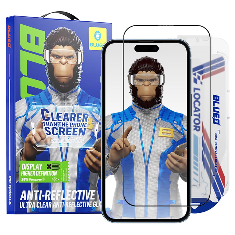 Blueo Anti-Reflective HD sklo s aplikátorem Pro iPhone 17 Air černé - náhled 1