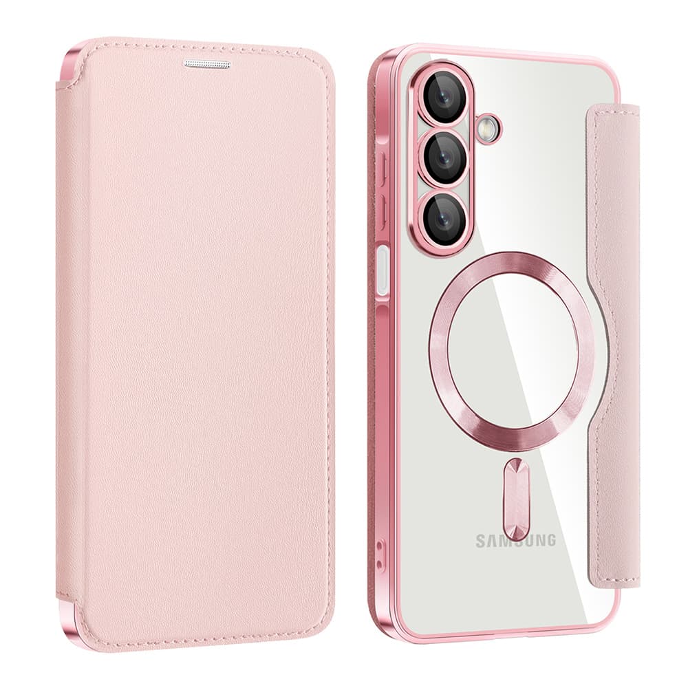 Techsuit SmartMag knížkové pouzdro Samsung Galaxy A17 5G A17 4G růžové - náhled 1