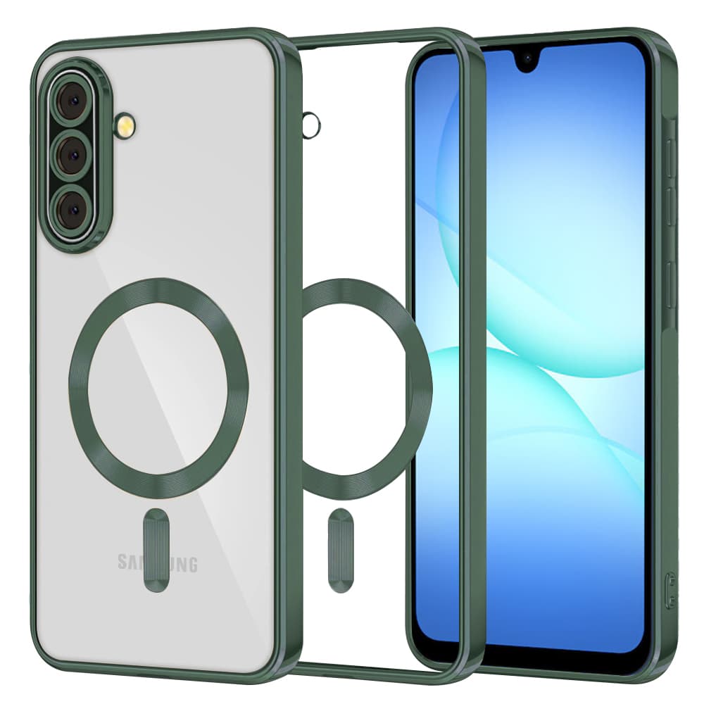 Techsuit Luxury Crystal MagSafe pro Samsung Galaxy A17 5G A17 4G tmavě zelená - náhled 1