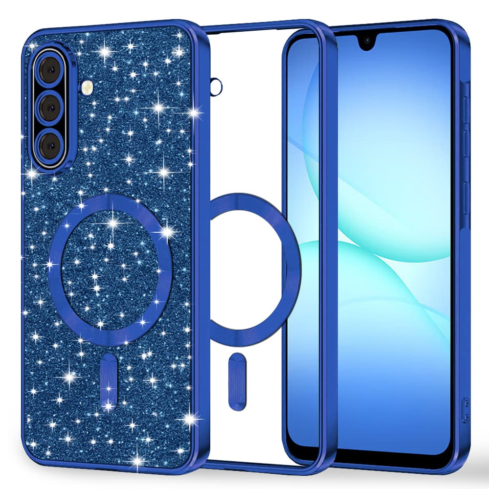 Techsuit Luxury Glitter MagSafe pro Samsung Galaxy A17 5G / A17 4G tmavě modrá - náhled 1