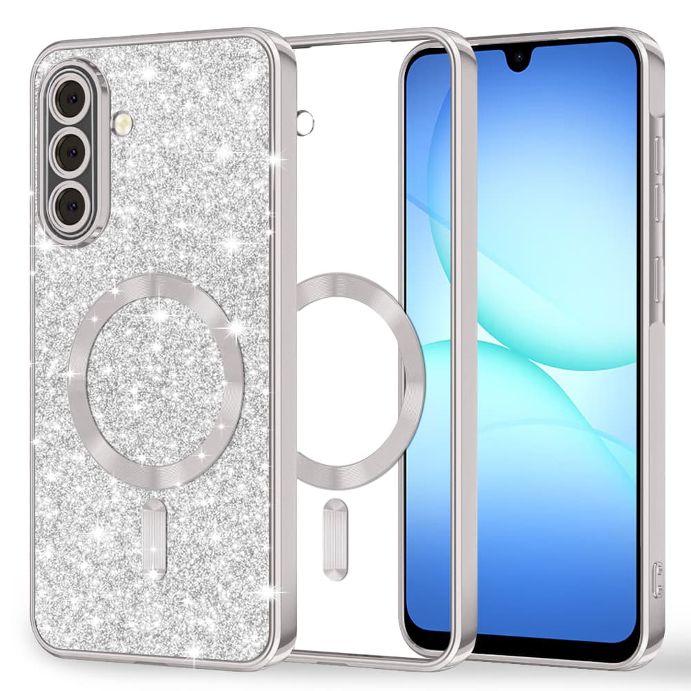 Techsuit Luxury Glitter MagSafe pro Samsung Galaxy A17 5G / A17 4G stříbrná - náhled 1