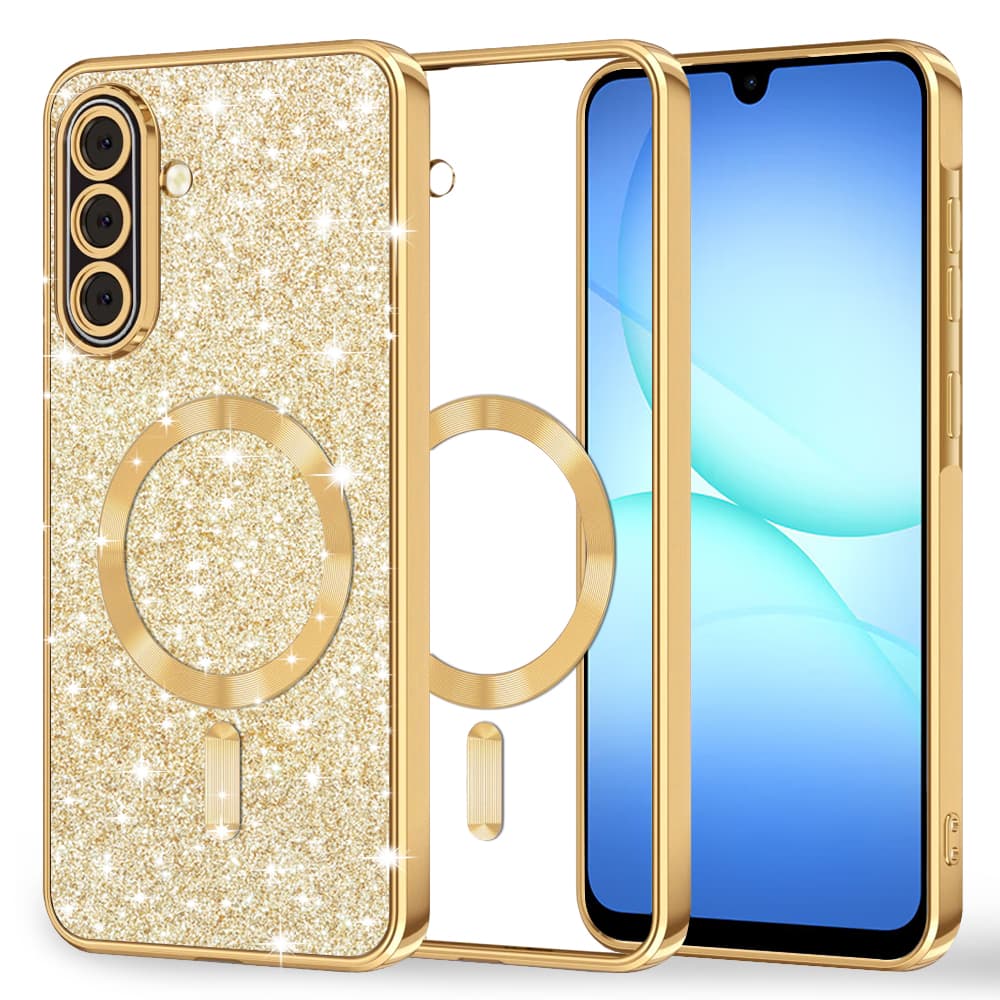 Techsuit Luxury Glitter MagSafe pro Samsung Galaxy A17 5G / A17 4G zlatá - náhled 1