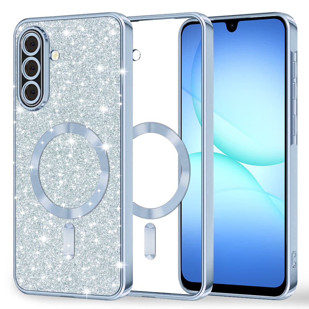 Techsuit Luxury Glitter MagSafe pro Samsung Galaxy A17 5G / A17 4G světle modrá - náhled 1