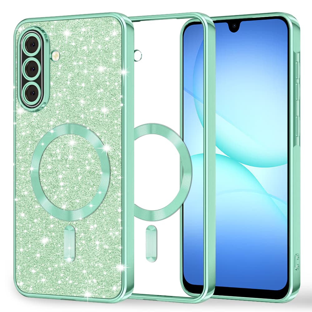 Techsuit Luxury Glitter MagSafe pro Samsung Galaxy A17 5G / A17 4G světle zelená - náhled 1