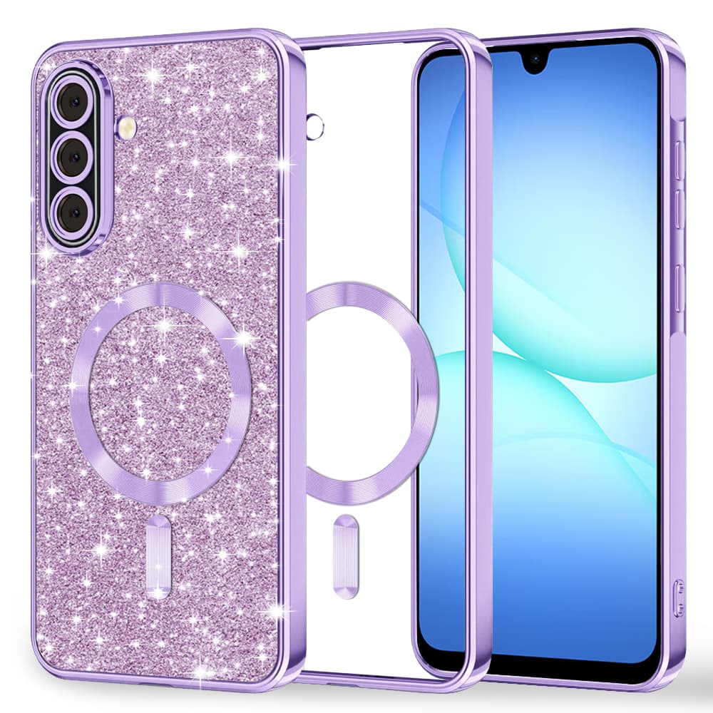 Techsuit Luxury Glitter MagSafe pro Samsung Galaxy A17 5G A17 4G světle fialová - náhled 1