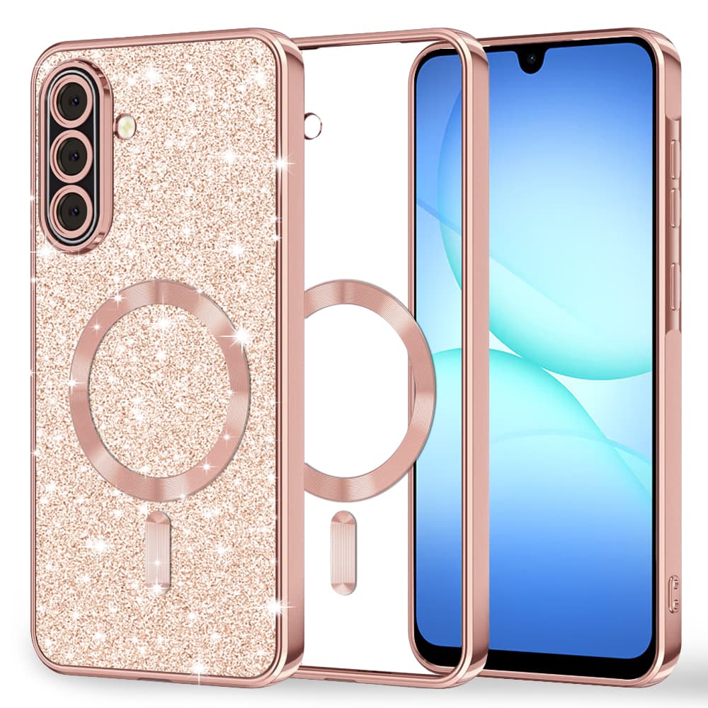 Techsuit Luxury Glitter MagSafe pro Samsung Galaxy A17 5G A17 4G růžově zlatá - náhled 1