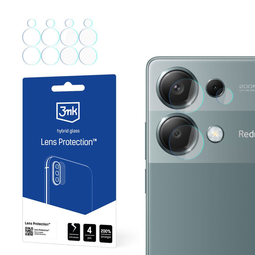 3mk Lens Protection (4 pack) Xiaomi Redmi Note 13 Pro 4G průhledný - náhled 1