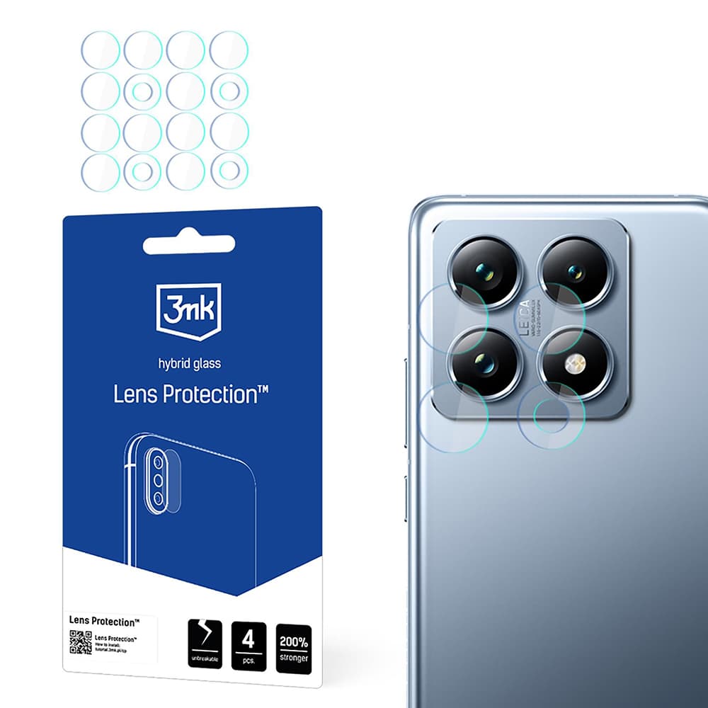 3mk Ochrana objektivu (4 ks) Xiaomi 14T / Xiaomi 14T Pro Čirá - náhled 1