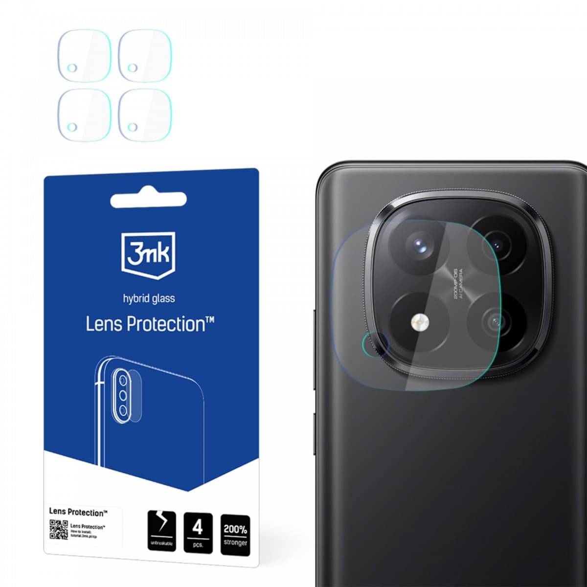 3mk Ochrana objektivu (4 ks) Xiaomi Redmi Note 14 Pro+ 5G Čirá - náhled 1