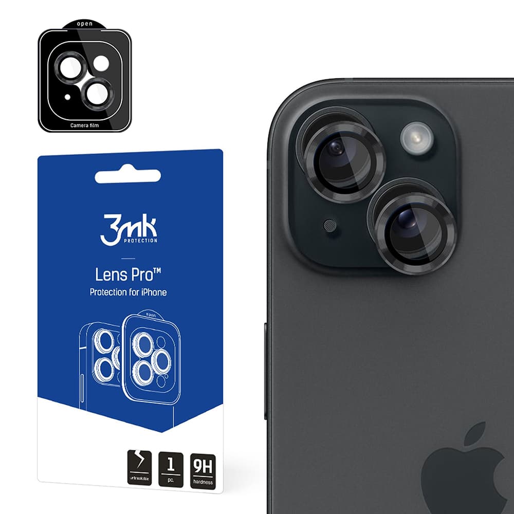 3mk Lens Protection Pro iPhone 15 grafitová - náhled 1