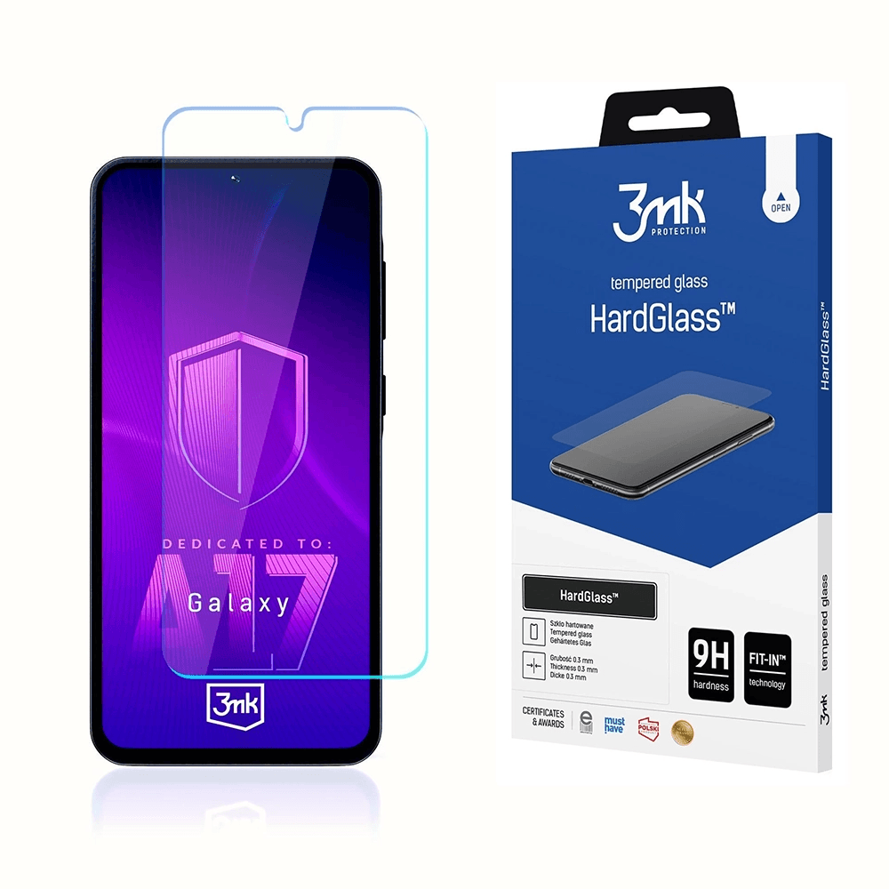 3mk HardGlass tvrzené sklo na displej Samsung Galaxy A16 A17 čiré - náhled 1