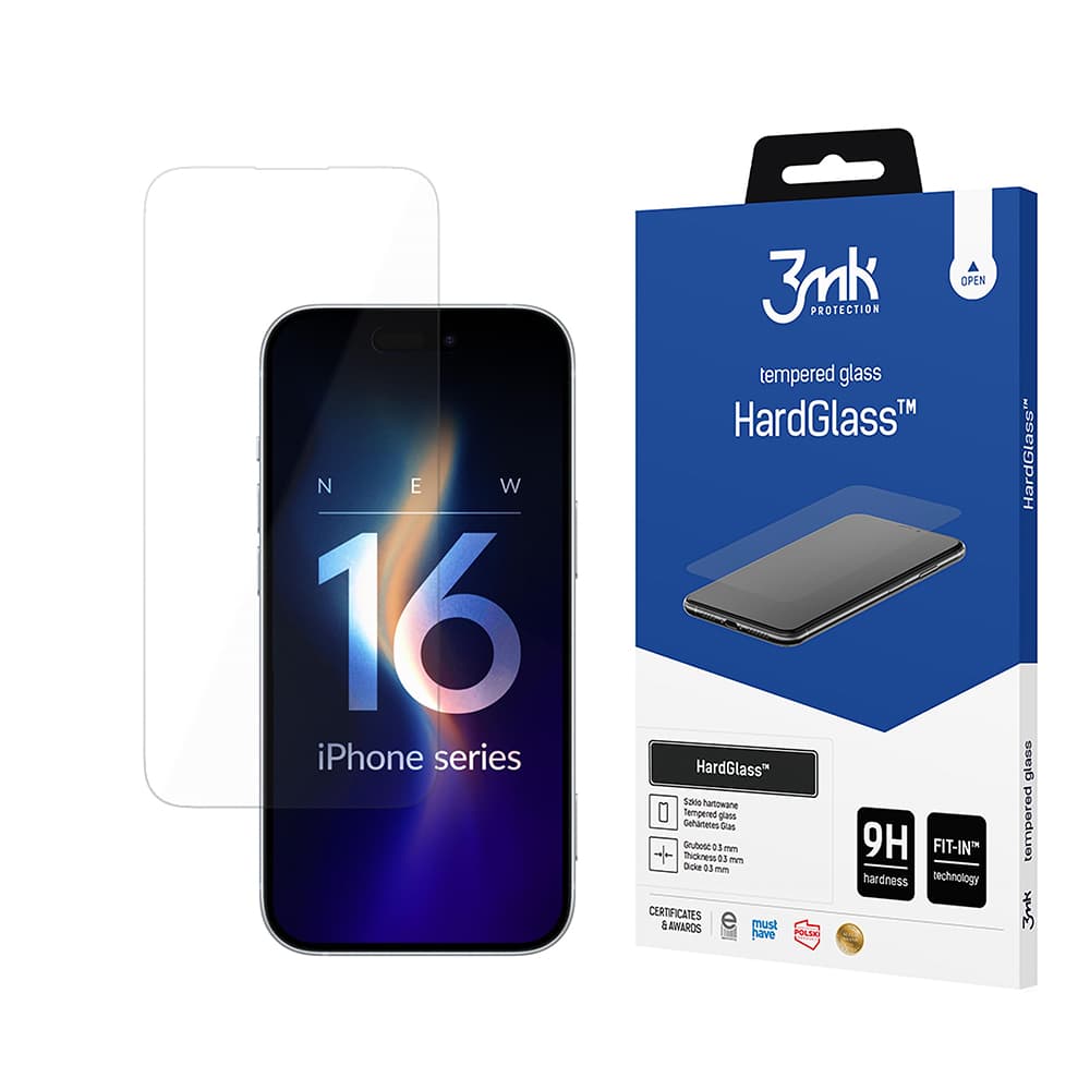 3mk HardGlass tvrzené sklo na displej iPhone 16 čiré