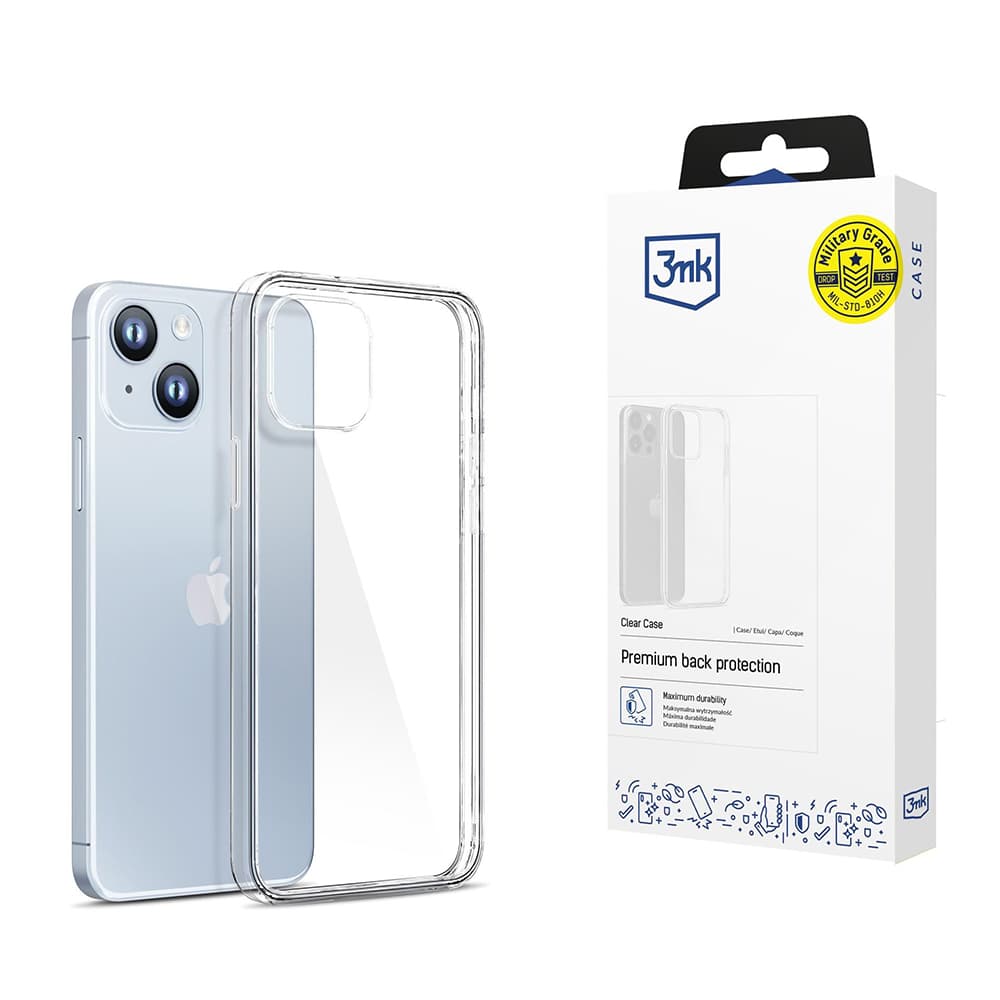 3mk Clear Case pro iPhone 14 průhledný - náhled 1