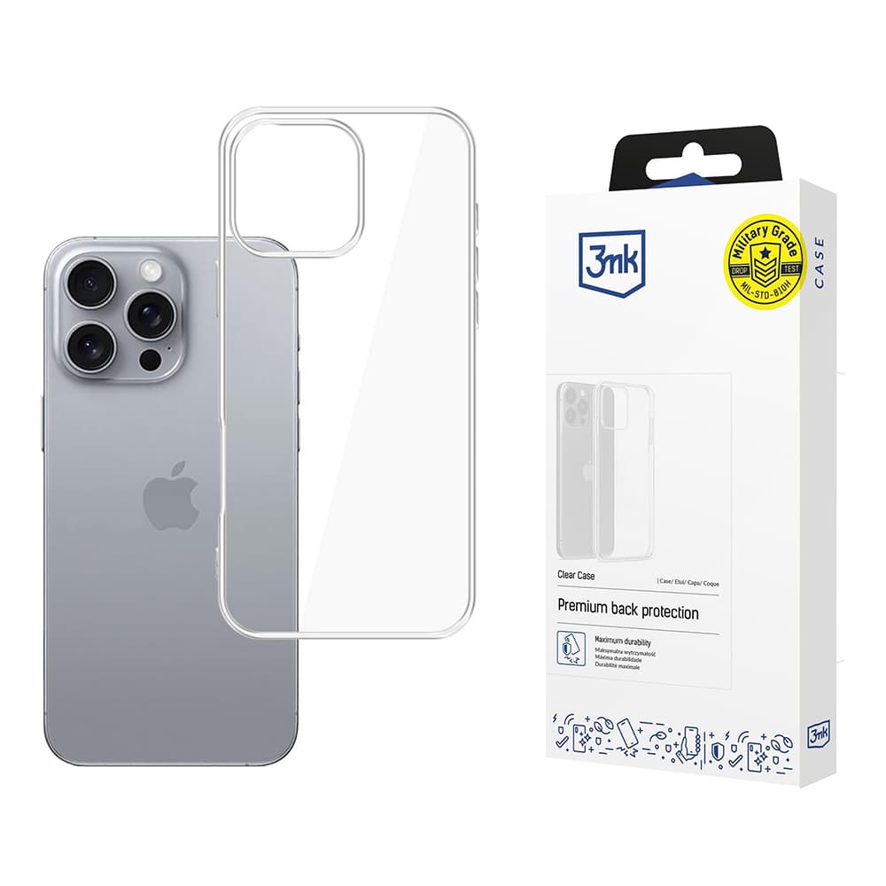 3mk Clear Case iPhone 16 Pro Max Průhledný - náhled 1