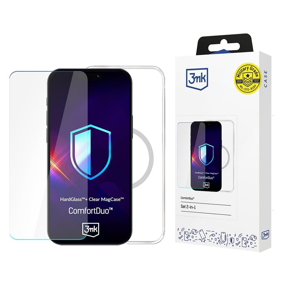 3mk ComfortDuo Glass a MagCase pro iPhone 16 Pro průhledný - náhled 1