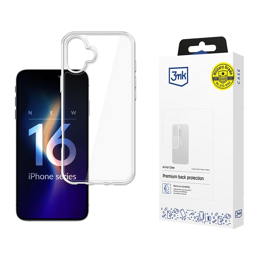 3mk Armor Case pro iPhone 16 průhledný