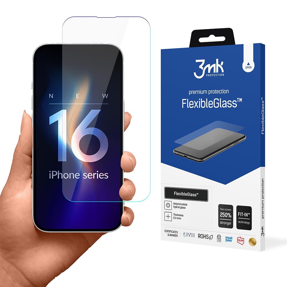 3mk FlexibleGlass pro iPhone 16 průhledný - náhled 1