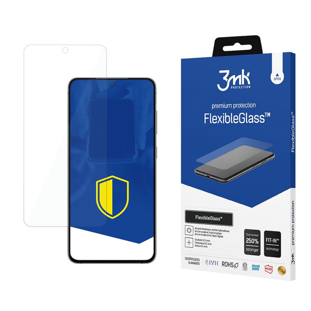 3mk FlexibleGlass Samsung Galaxy S21 FE 5G průhledné sklo - náhled 1