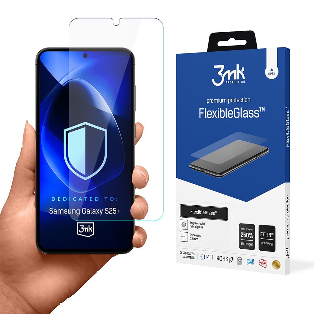3mk FlexibleGlass pro Samsung Galaxy S25 Plus průhledný - náhled 1