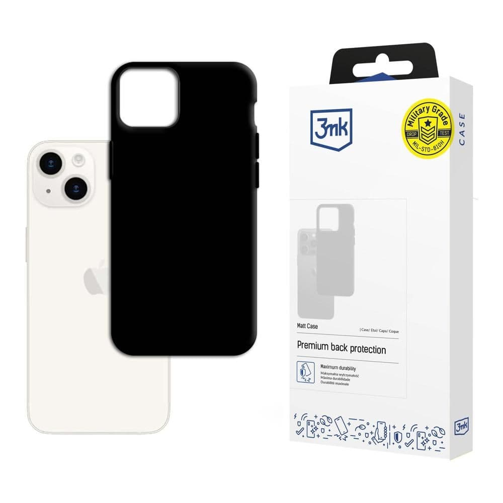 3mk Matt Case pro iPhone 15 černý - náhled 1