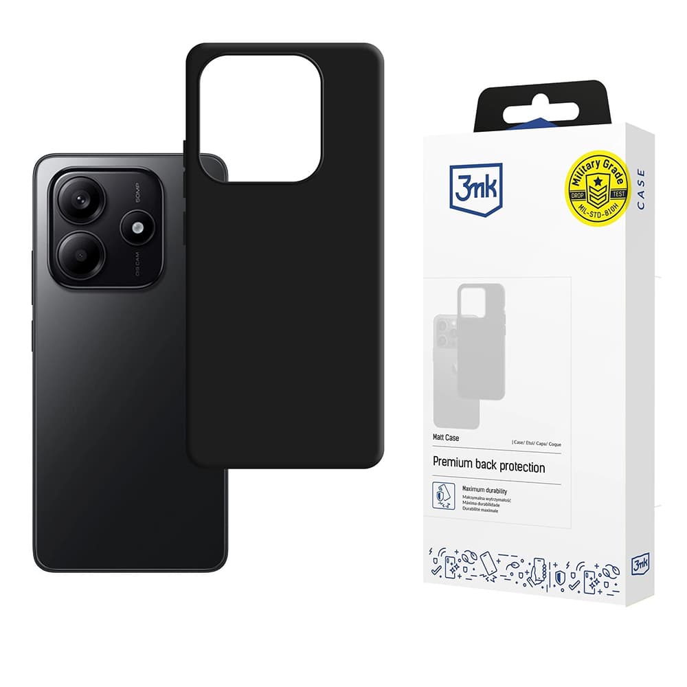 3mk Matt Case pro Xiaomi Redmi Note 14 4G (Standard) černý - náhled 1