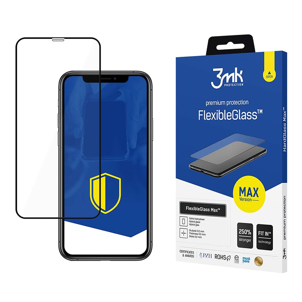 3mk FlexibleGlass Max pro iPhone XR iPhone 11 černá - náhled 1