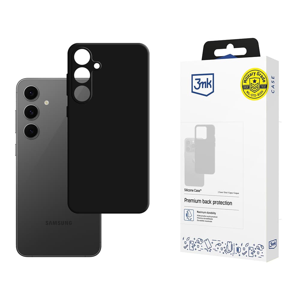 3mk Silicone Case pro Samsung Galaxy S24 FE černý - náhled 1
