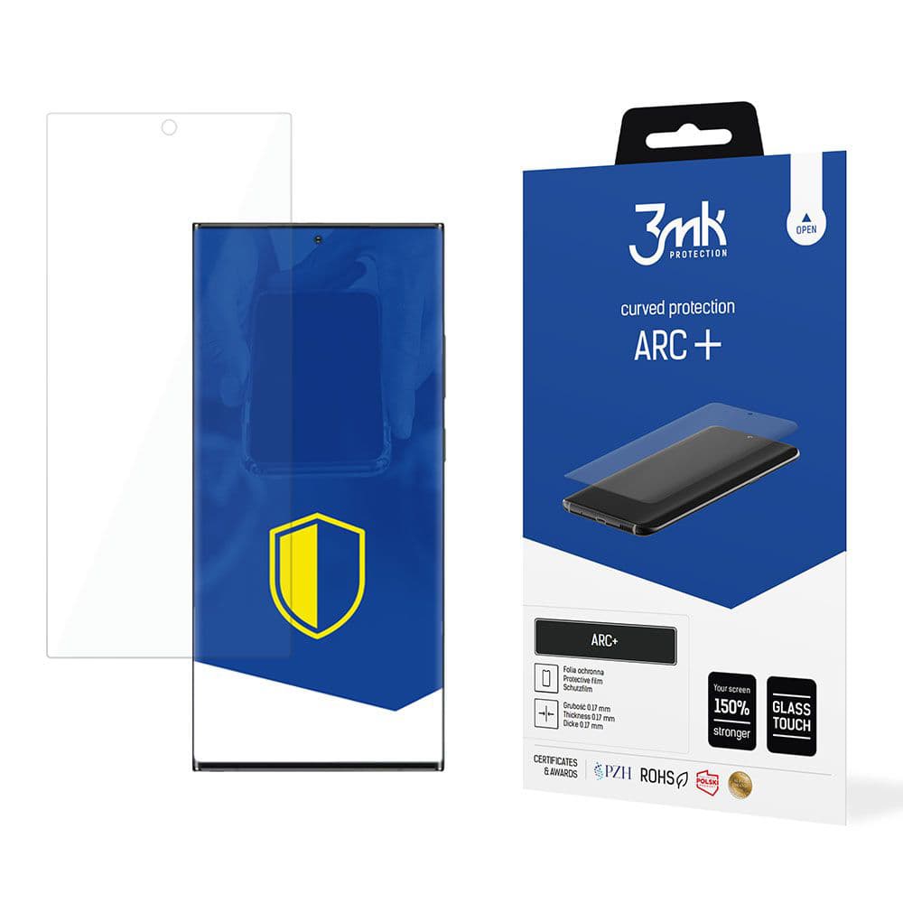 Ochranná fólie 3mk ARC+ Samsung Galaxy S22 Ultra 5G čirá - náhled 1