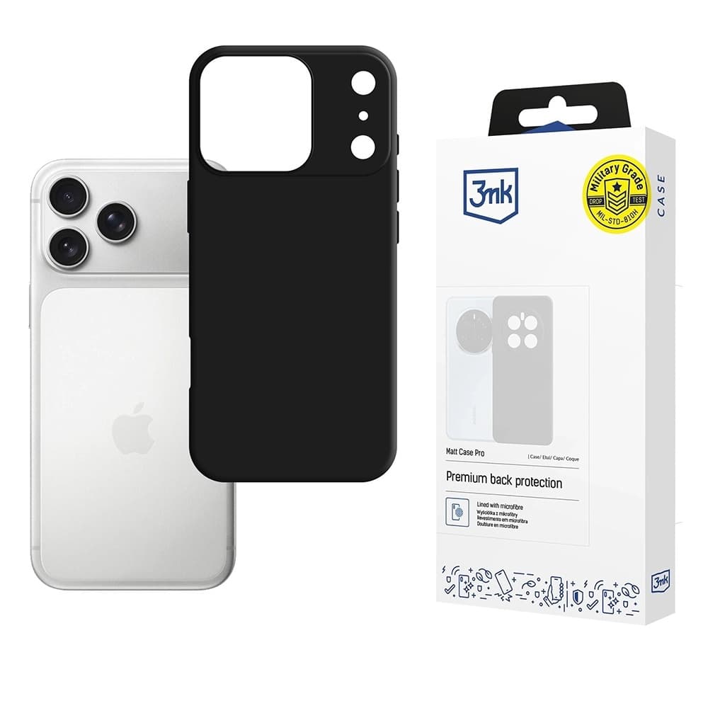 3mk Matt Case Pro pro iPhone 17 Pro Max černý - náhled 1