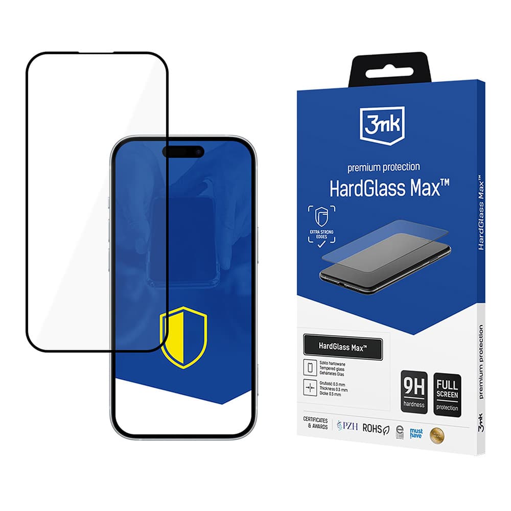 3mk HardGlass Max tvrzené sklo na displej iPhone 17 Pro černé