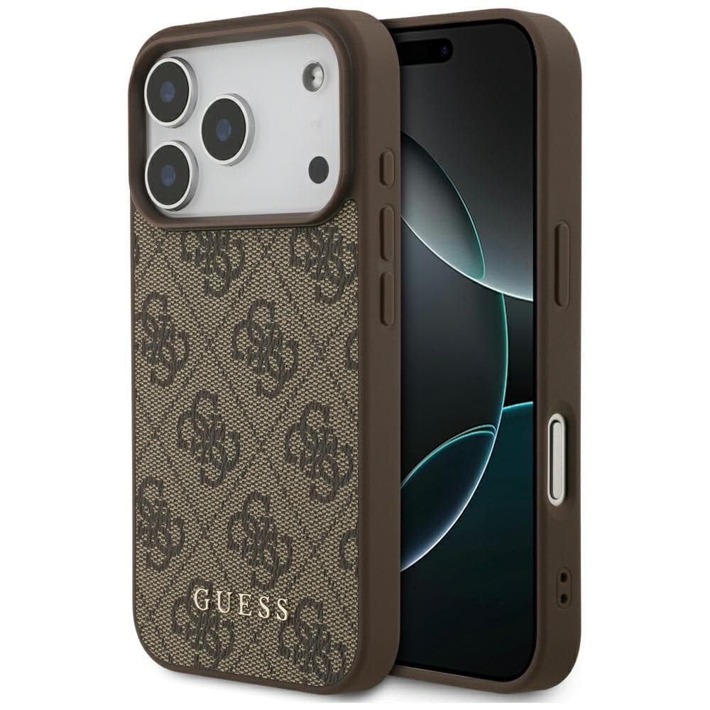 Guess Hardcase 4G Classic GUHCP17LG4GFBR pro iPhone 17 Pro hnědý - náhled 1