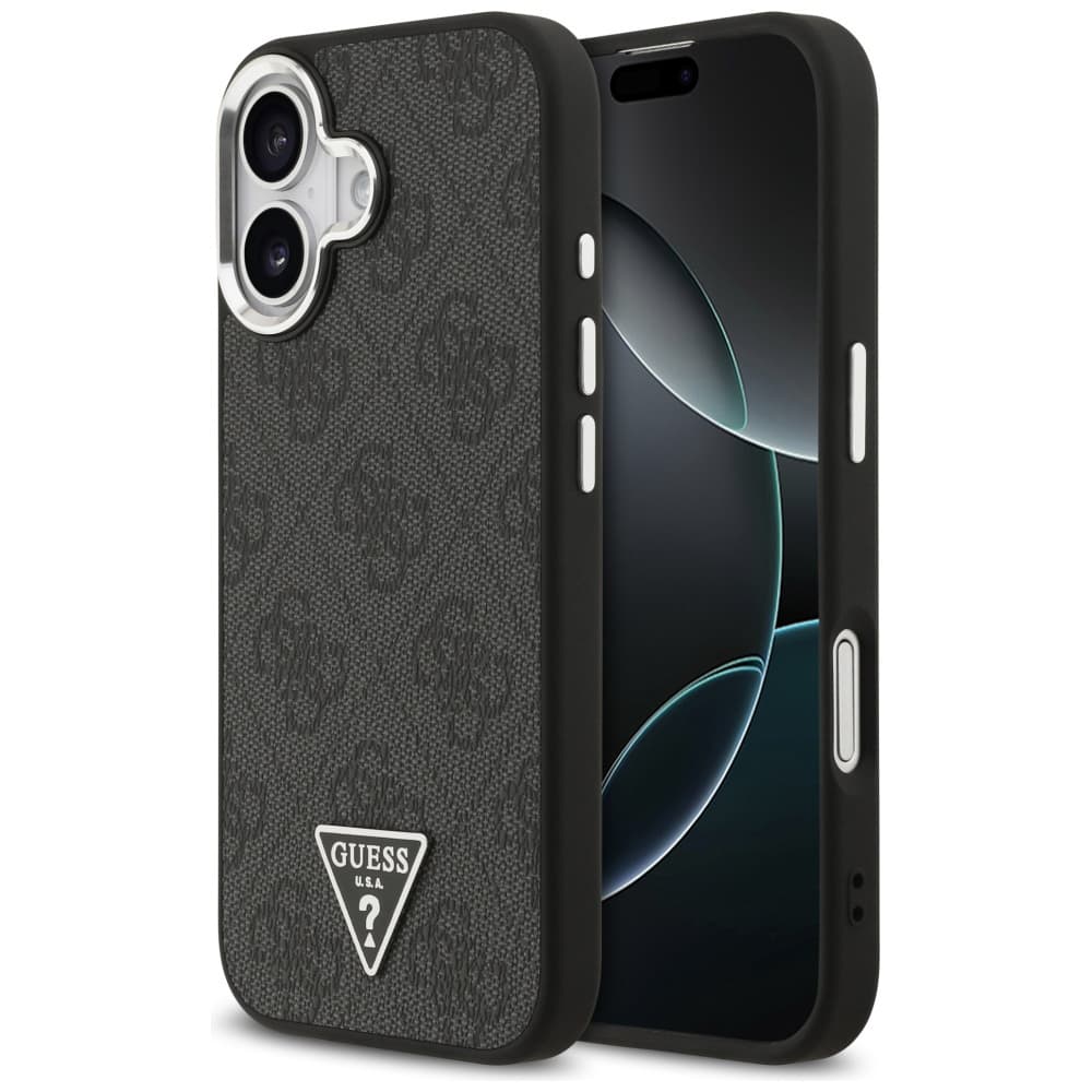 Guess Hardcase 4G Triangle Logo MagSafe iPhone 17 Černý - náhled 1
