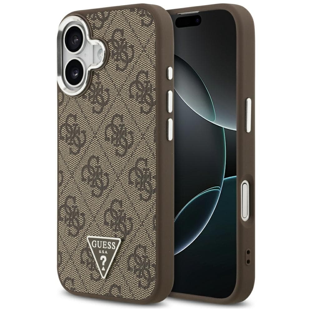 Guess Hardcase 4G Triangle Logo MagSafe iPhone 17 hnědý - náhled 1