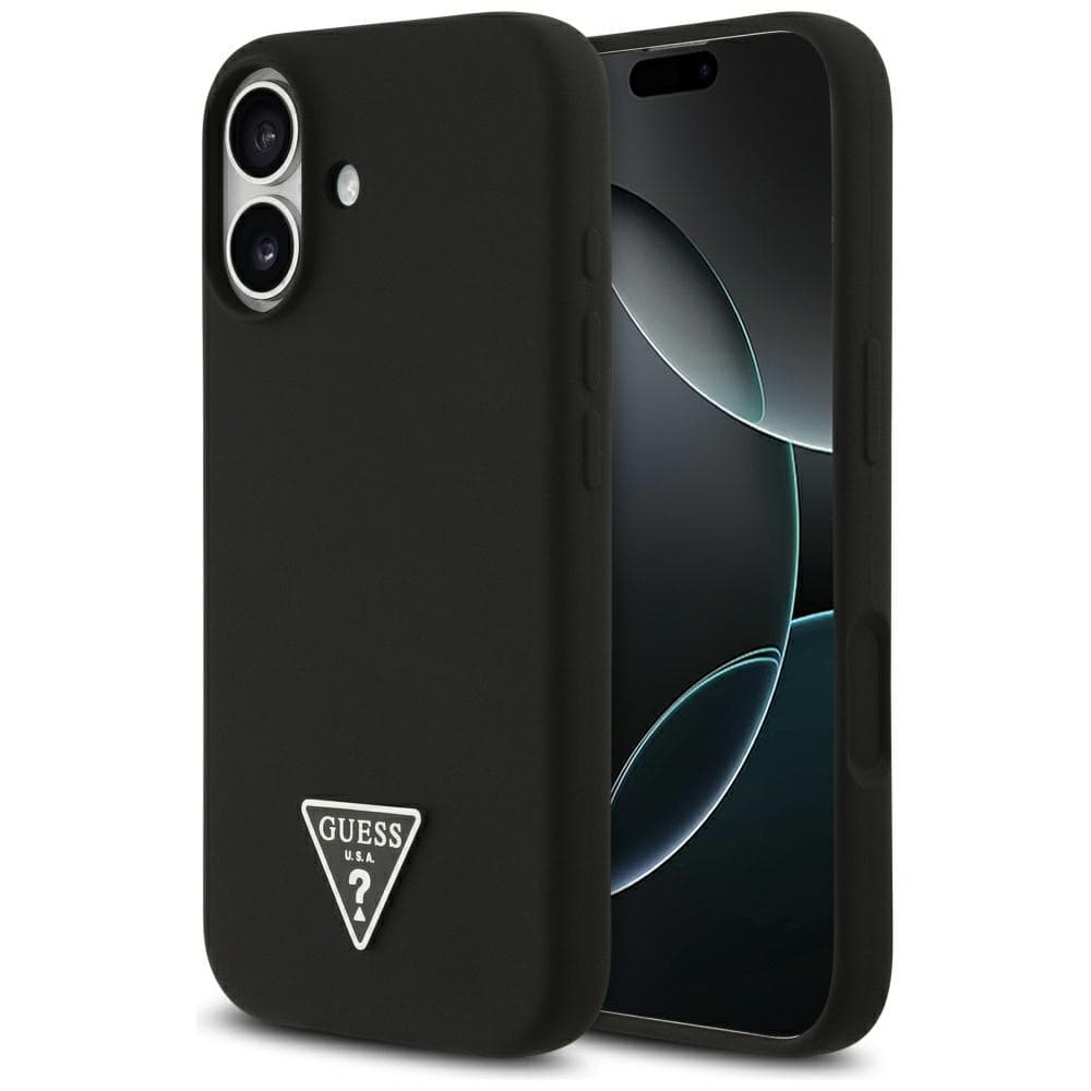 Guess Silicone Triangle Logo MagSafe GUHMP17SSCTRLMK iPhone 17 černý - náhled 1
