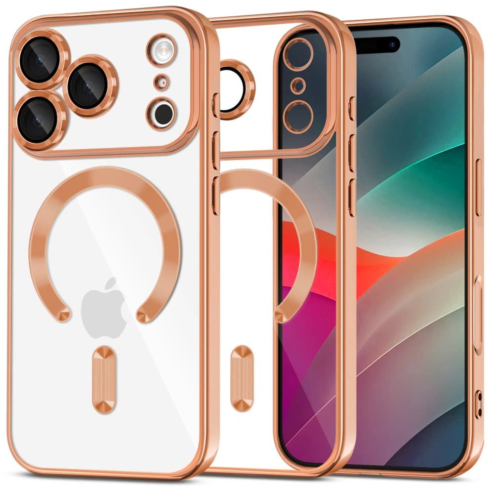 Techsuit Luxury Crystal MagSafe pro iPhone 17 Pro oranžová - náhled 1