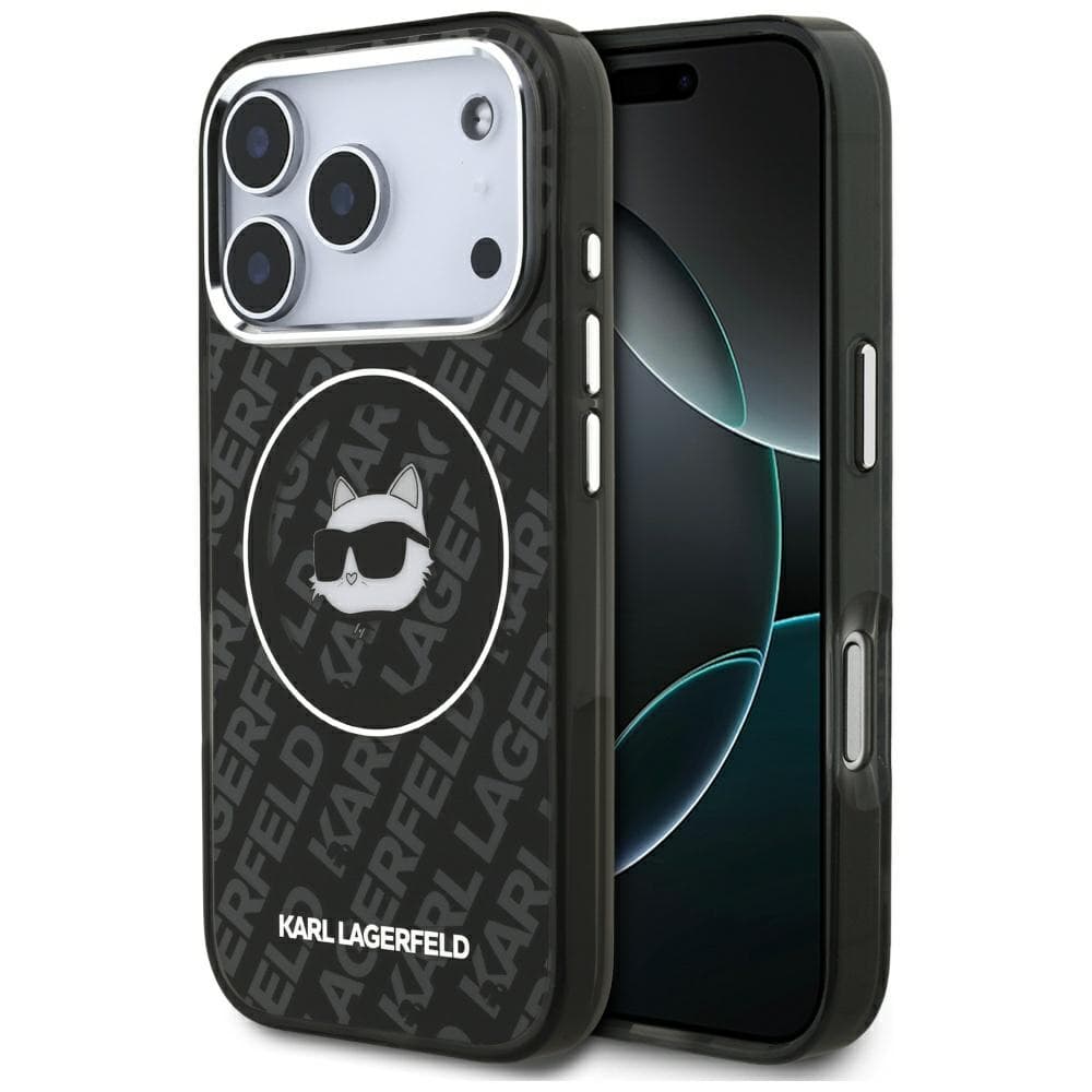 Karl Lagerfeld IML MagSafe iPhone 17 Pro Černá Choupette's Head - náhled 1