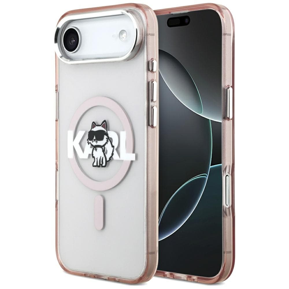 Karl Lagerfeld IML MagSafe Sketch Logo iPhone 17 Air Růžová Choupette - náhled 1
