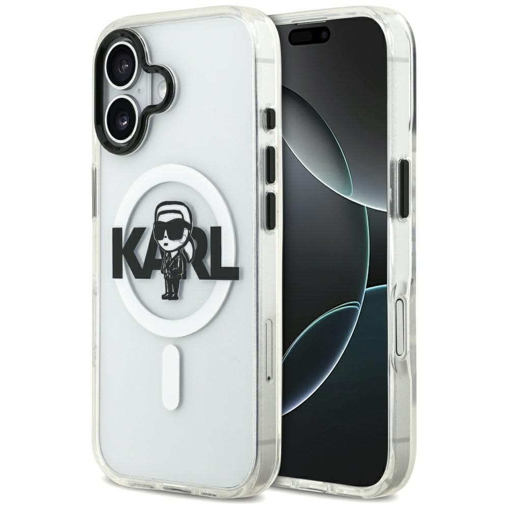Karl Lagerfeld IML MagSafe Sketch Logo iPhone 17 průhledný Karl - náhled 1