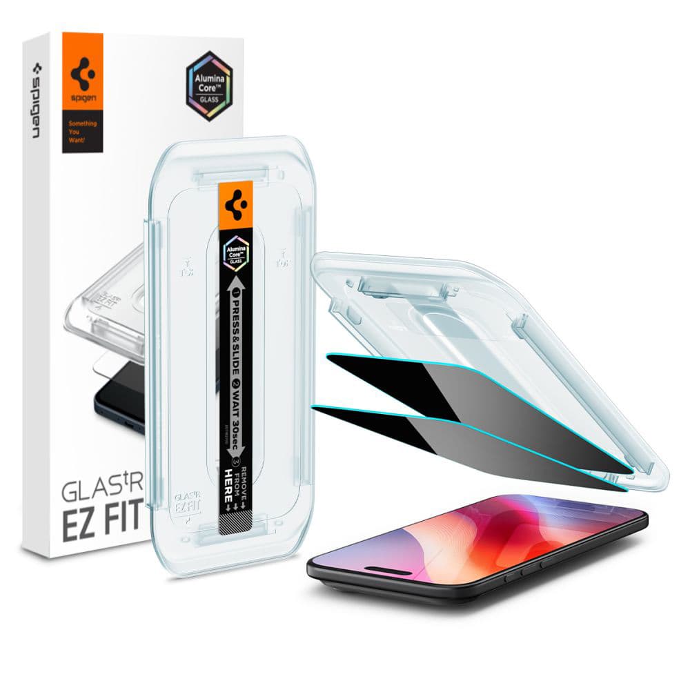 Spigen Glas.tR EZ-FIT 2 ks iPhone 17 Air Privacy černá - náhled 1
